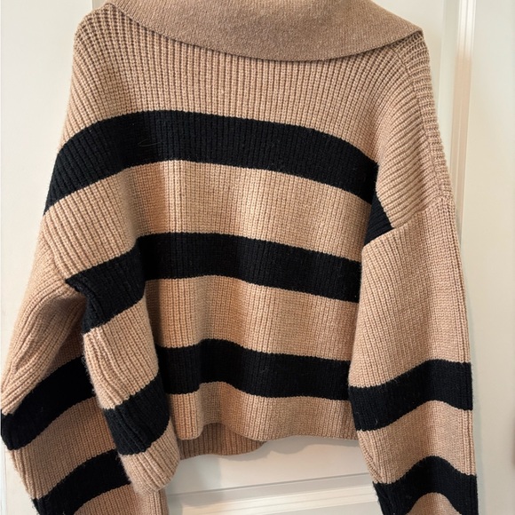 These Three Boutique Striped collared Women's Sweater - Picture 7 of 8